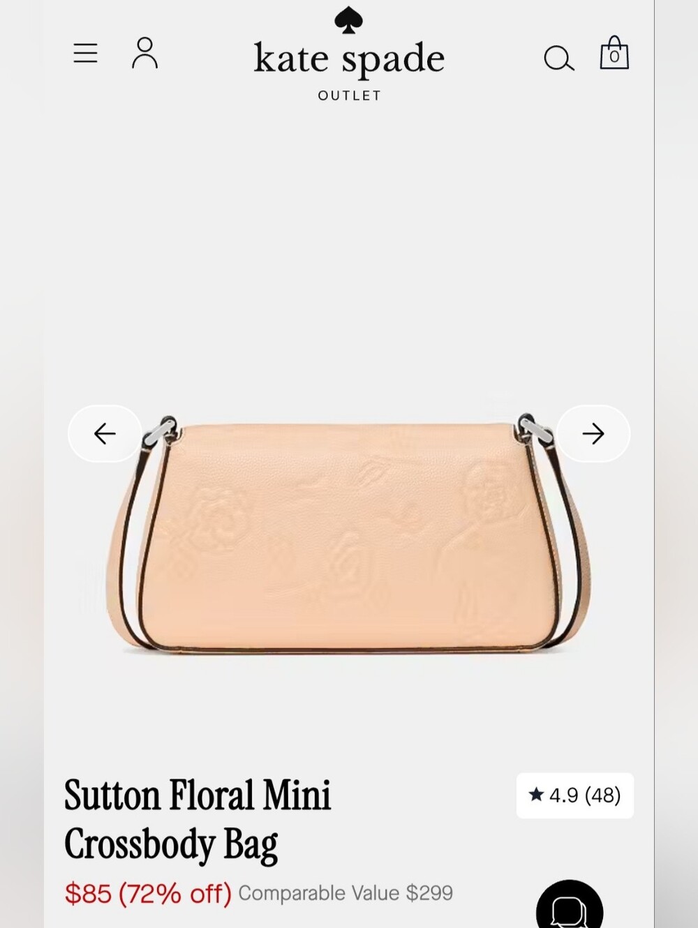 NWT Kate Spade Sutton Floral Mini Crossbody Bag - Picture 3 of 16